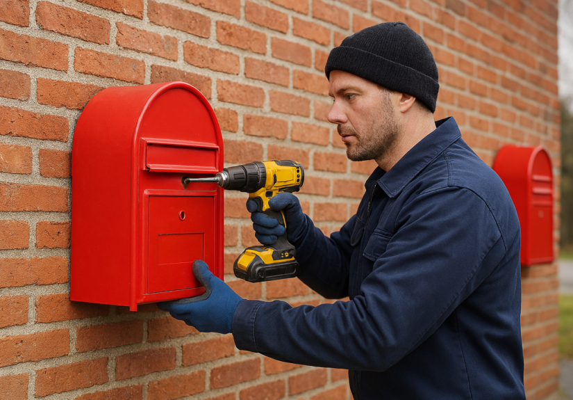 Die 1500 roten Briefkästen der dänischen PostNord sind abmontiert (KI-Bild)