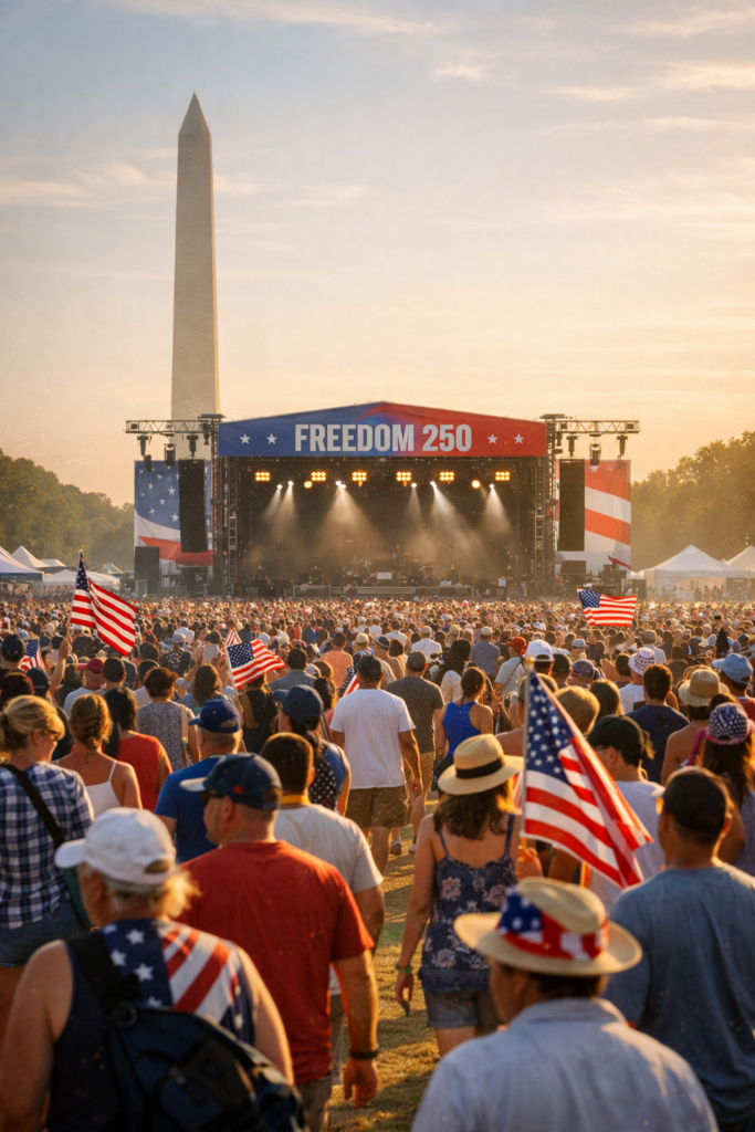 Freedom 250 - Ein Festival zum 250. Geburtstag der USA wird künstlerfrei (KI-Bild)