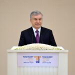 Shavkat Mirziyoyev, Präsident der Republik Usbekistan. Eröffnungsrede auf dem TIIF-2026 Forum in Taschkent (Foto: Botschaft der Republik Usbekistan in der Bundesrepublik Deutschland)