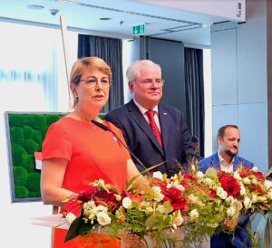 Ansprache von I.E. Isabelle Berro-Amadeï (Außenministerin von Monaco), S.E. Lorenzo Ravano (Botschafter von Monaco), (Foto: C. Grosse)