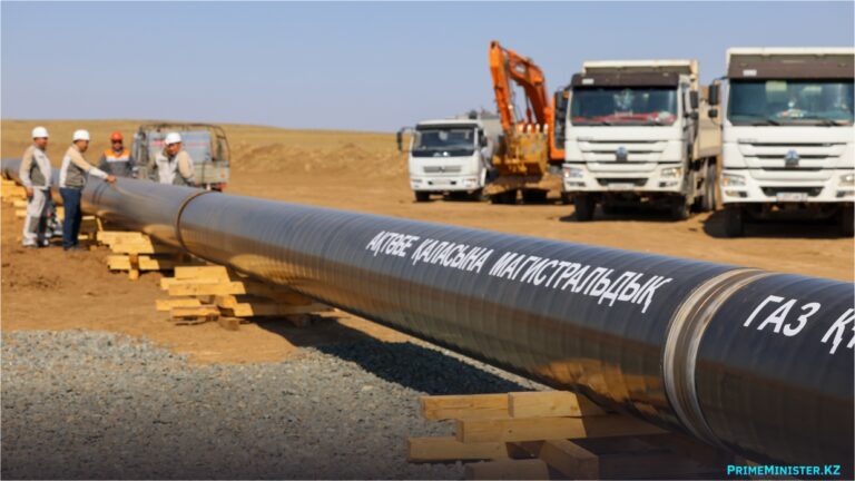 Bau einer Gaspipeline (Foto: PREMIERMINISTER.KZ)