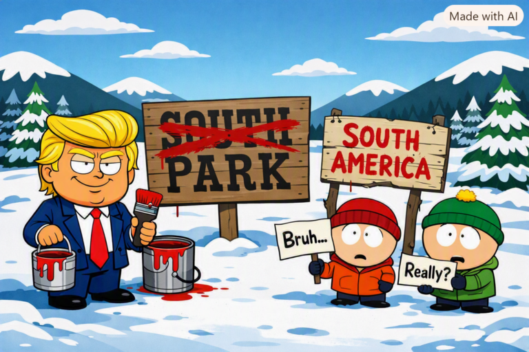 Aus South Park wird South America (KI-Bild)