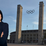 Berliner Olympia-Absage von Elif Eralp (Fotos: Olympia-Stadion: J. Wachsmuth, E. Eralp: Linke)