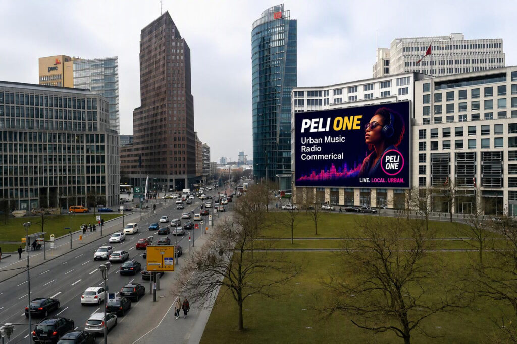 Leipziger Platz mit Blick auf Potsdamer Platz (Foto: Wachsmuth mit KI-Veränderung)