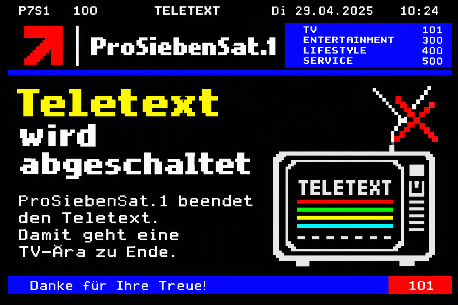Prosieben sat1 schaltet den Teletext ab (KI-Bild)
