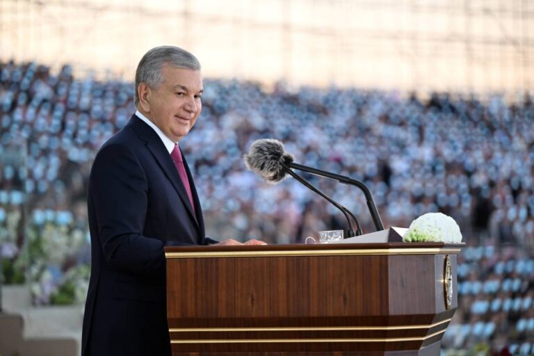 S.E. Shavkat Mirziyoyev, Staatspräsident der Rebulik Usbekistan (Foto: B. Aslanov, Botschaft der Republik Usbekistan in der Bundesrepublik Deutschland)