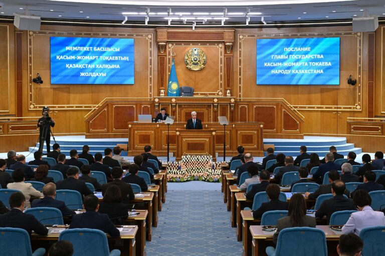 Ansprache des Präsidenten der Republik Kasachstan, Kassym-Jomart Tokayev (Foto: Official website of the President of the Republic of Kazakhstan (akorda.kz)