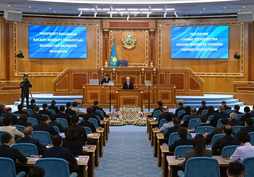Ansprache des Präsidenten der Republik Kasachstan, Kassym-Jomart Tokayev (Foto: Official website of the President of the Republic of Kazakhstan (akorda.kz)